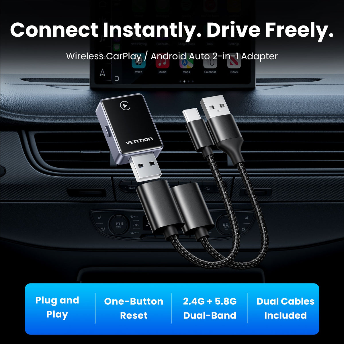 Vention Wireless CarPlay Adapter
