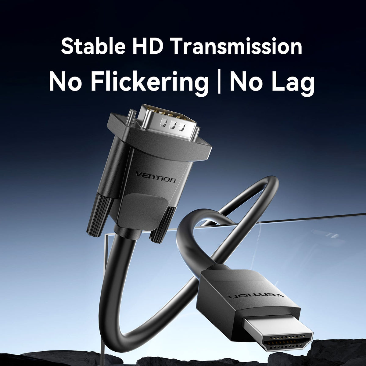 Vention HDMI™-A Male to VGA Male HD Cable Black