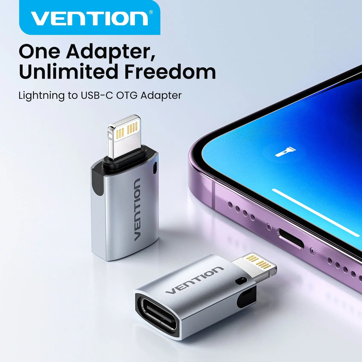 Vention USB-C Female to Lightning Male OTG Adapter