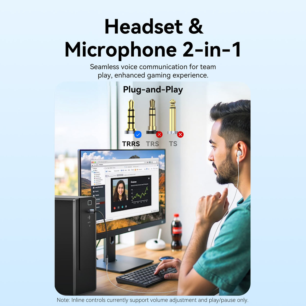 Vention 1-Port USB External Sound Card 0.25M Gray