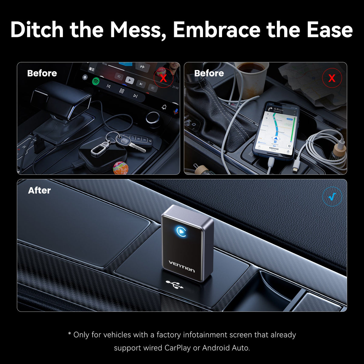Vention Wireless CarPlay Adapter