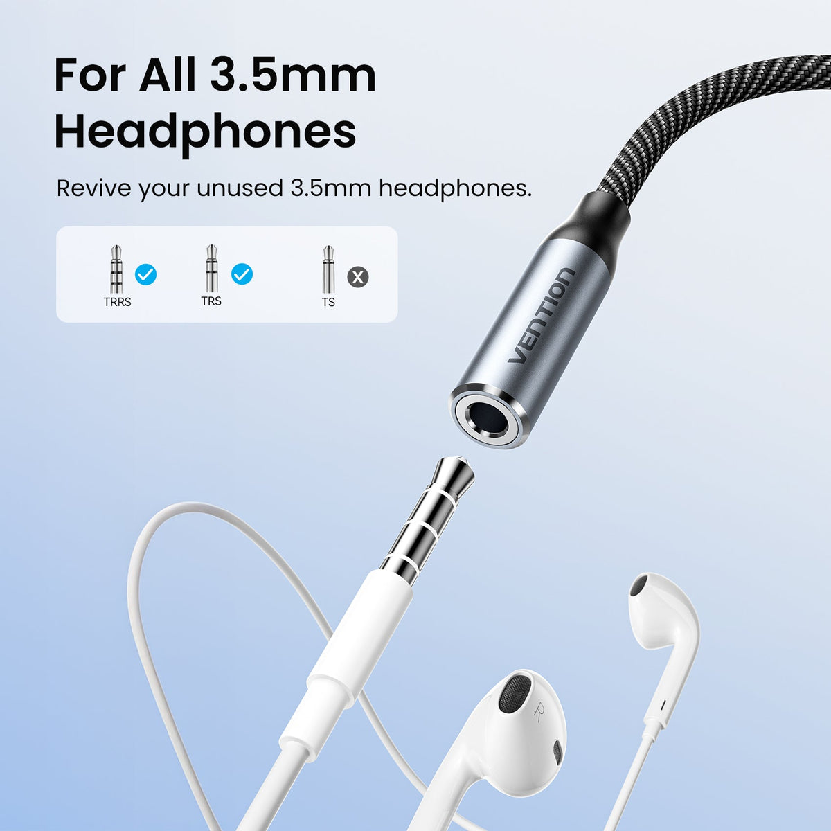 Vention USB-C Male to 3.5mm Female Audio Adapter