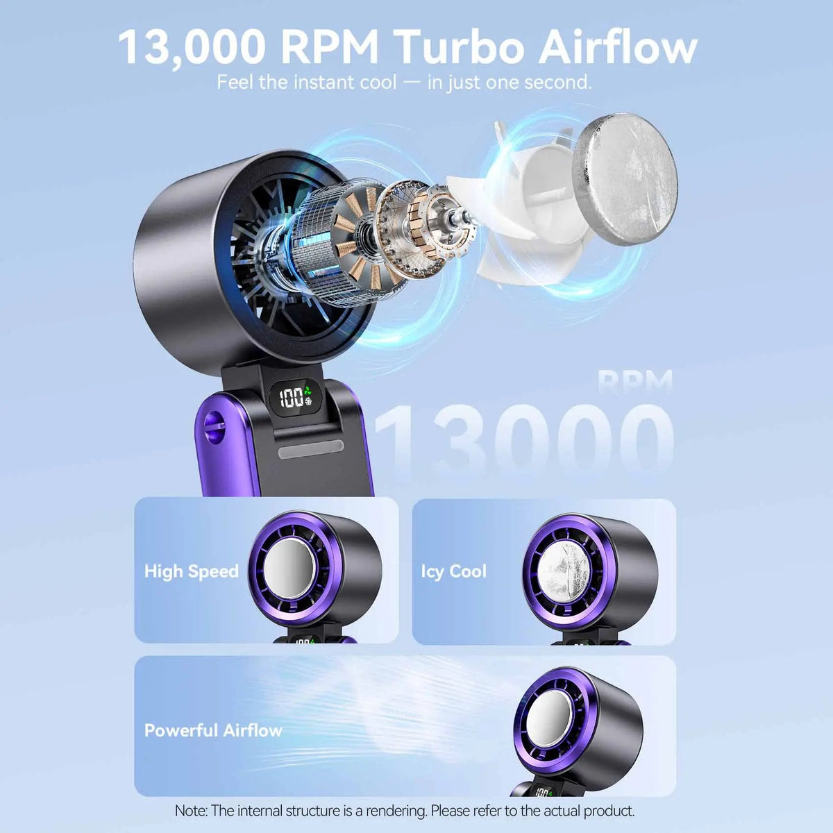 Vention Handheld Foldable High-Speed Cooling Fan