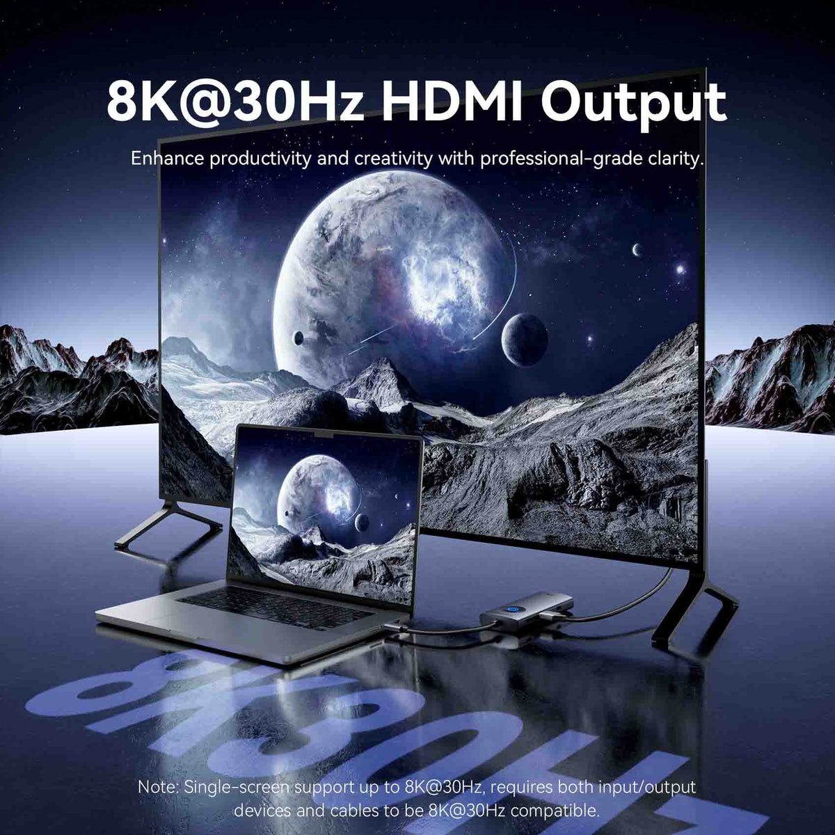 Vention 6-in-1 USB-C 8K Docking Station with LED Display