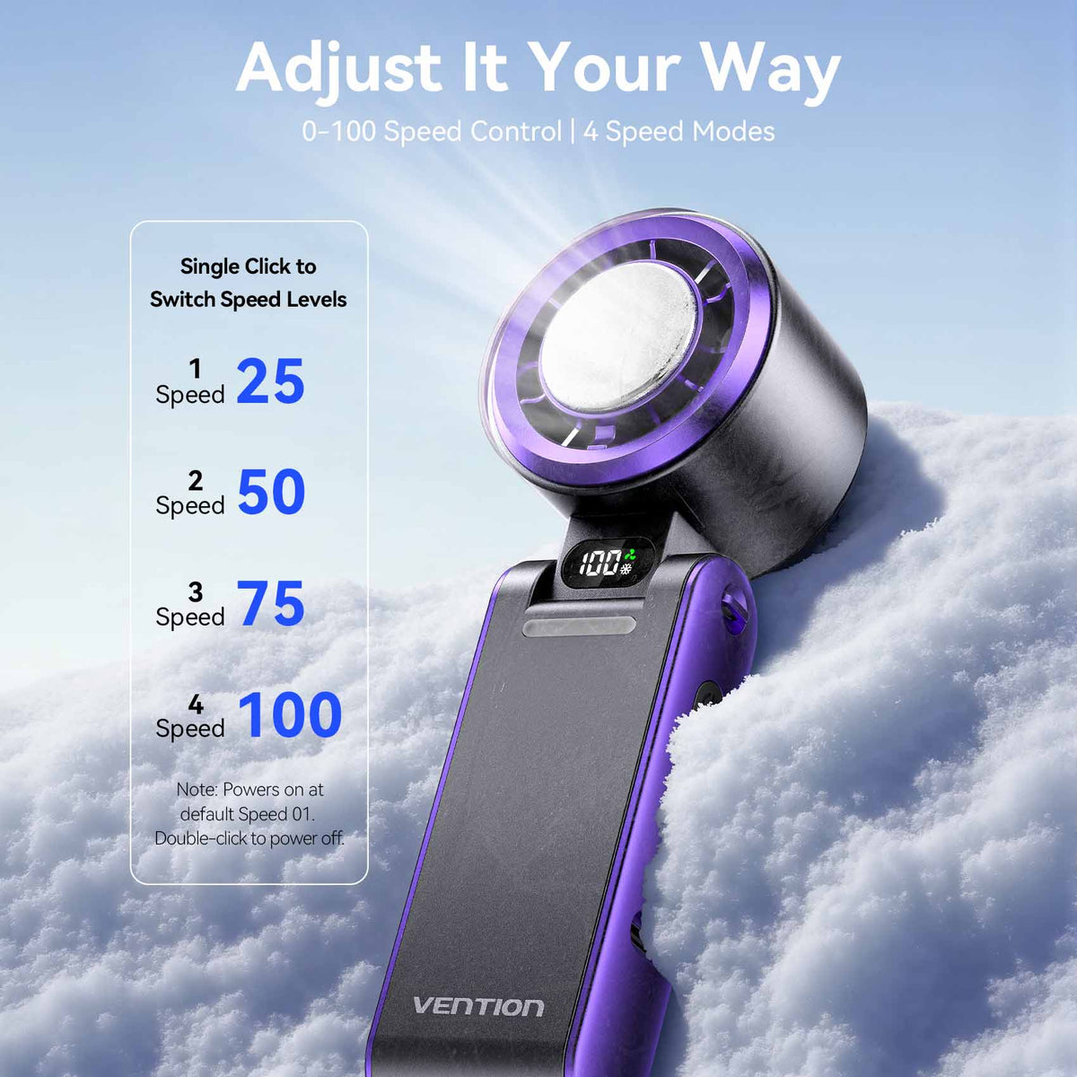 Vention Handheld Foldable High-Speed Cooling Fan