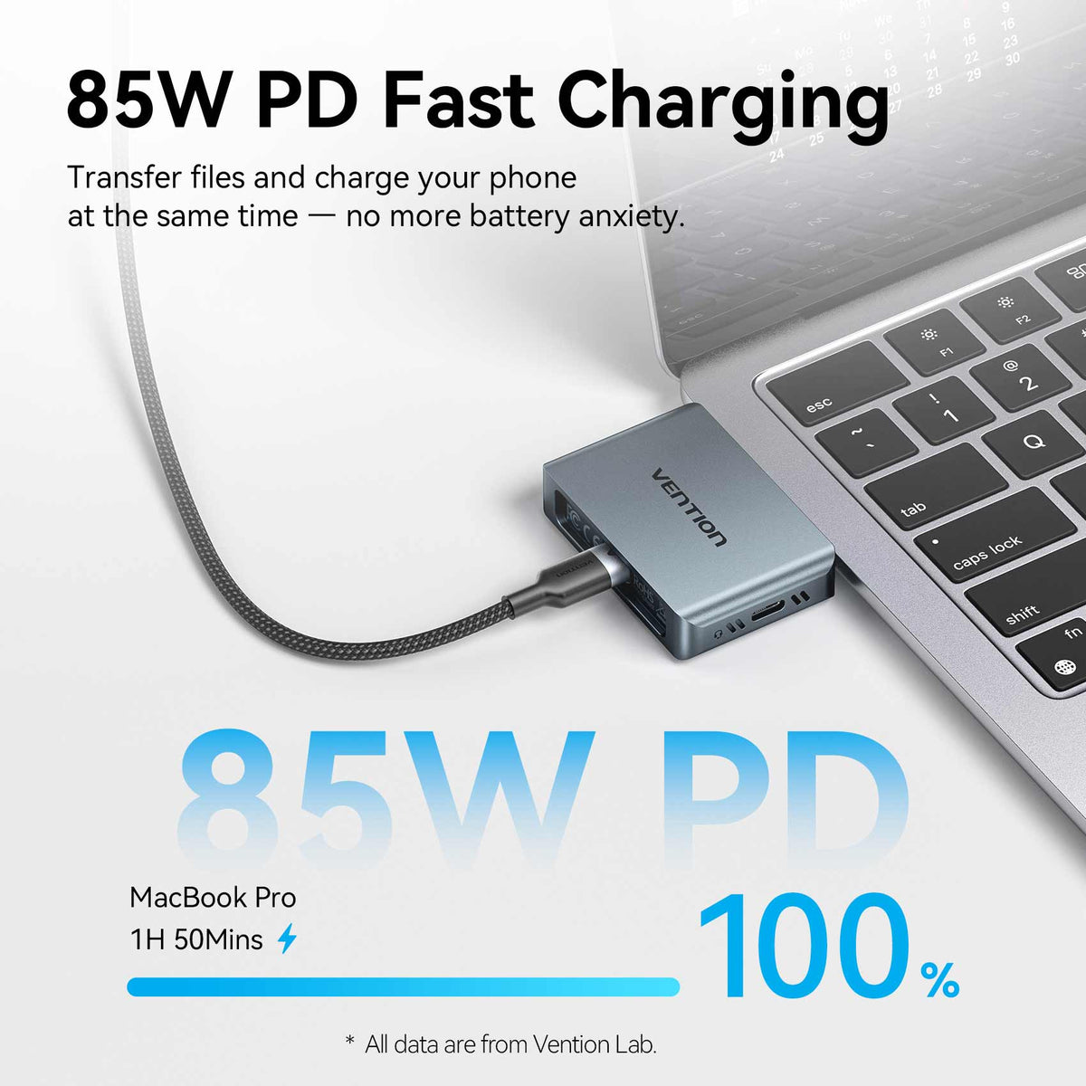 Vention Cable-Free M.2 NVMe SSD Enclosure+ 3500mAh Power Bank