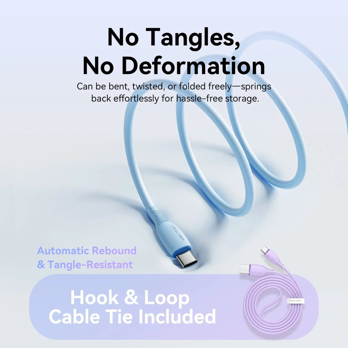 Vention USB 2.0 A Male to C Male 3A Cable PVC Type