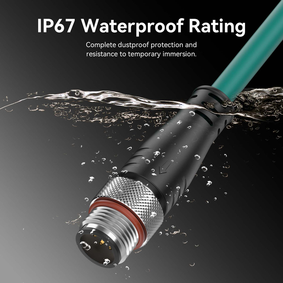 Vention M12 8 Pin A-Code to RJ45 Ethernet Patch Cable