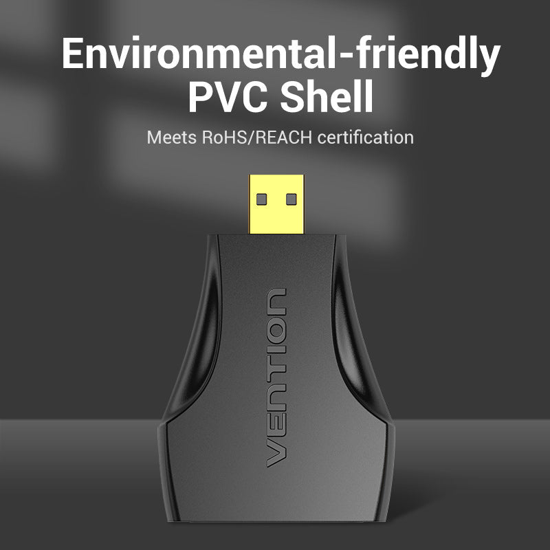 Vention Micro HDMI Male to HDMI Female Adapter Black