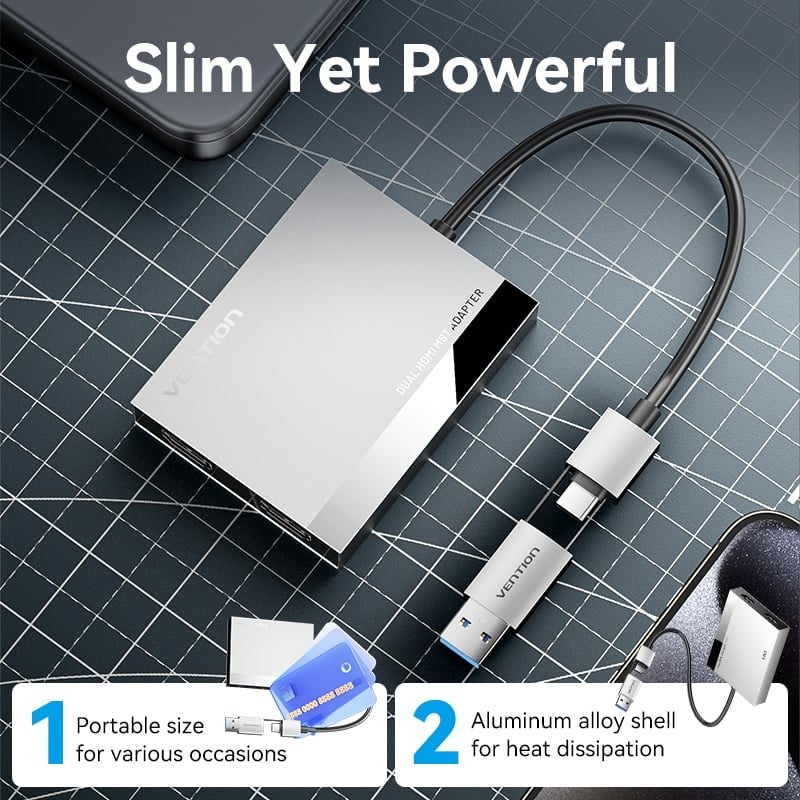 Vention USB to Dual HDMI™ MST Adapter