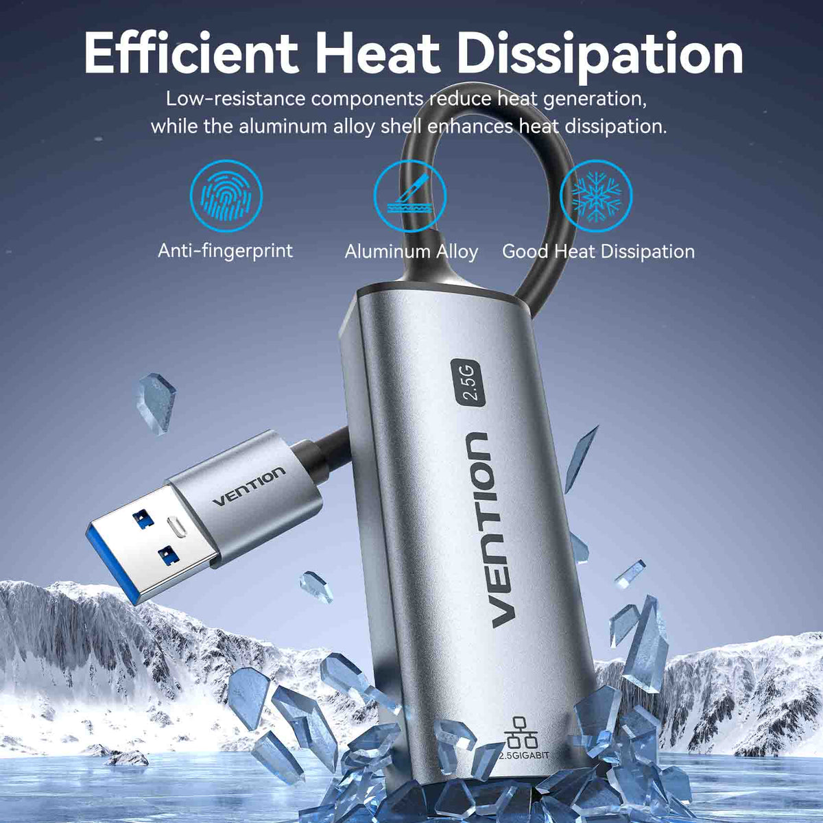 Vention USB-A to 2.5G Ethernet Adapter