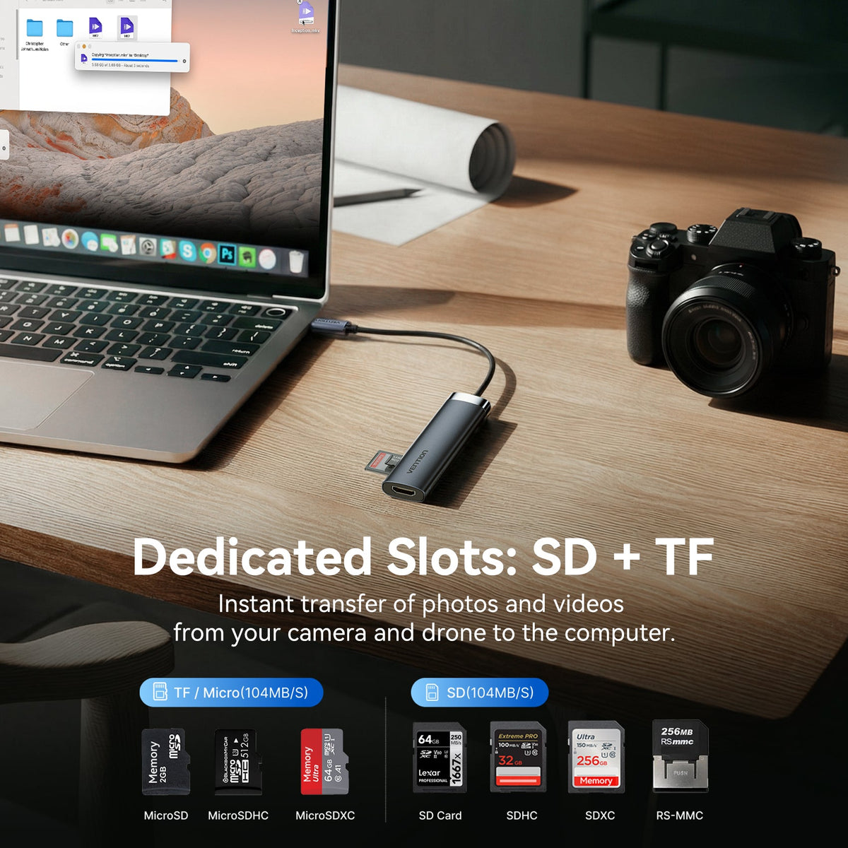 Vention 6-in-1 USB-C Docking Station