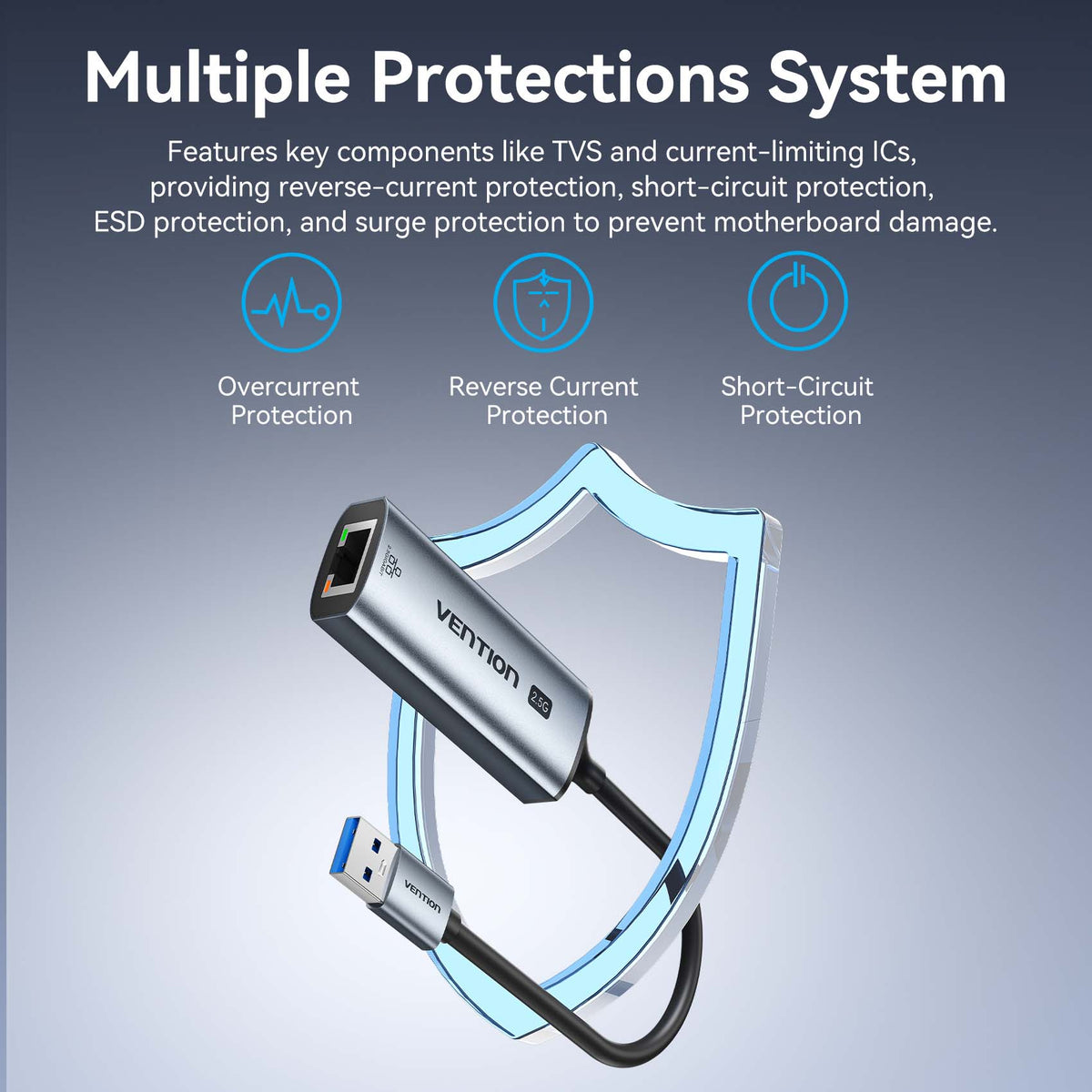 Vention USB-A to 2.5G Ethernet Adapter