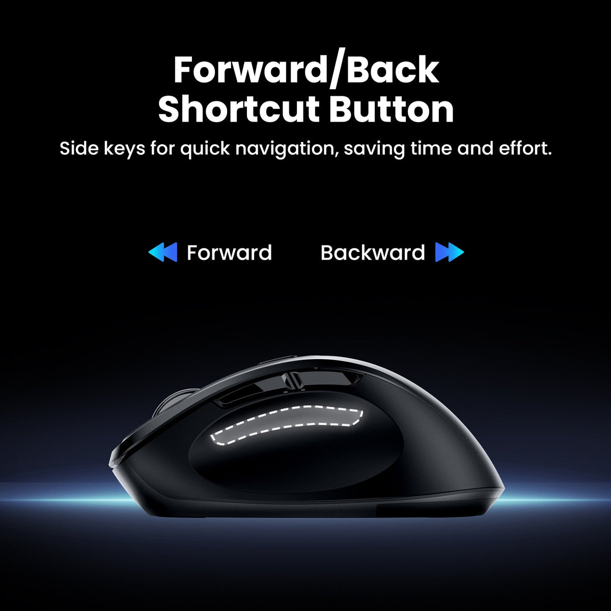 Vention 6-Button 2.4GHz Wireless Ergonomic Mouse Black Silent Type