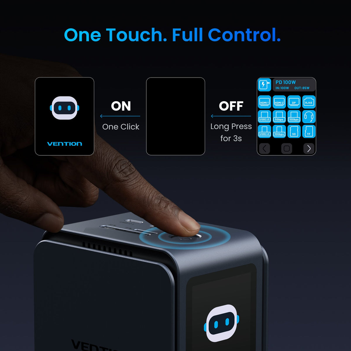13-in-1 USB-C 8K Vertical Docking Station with Digital Display