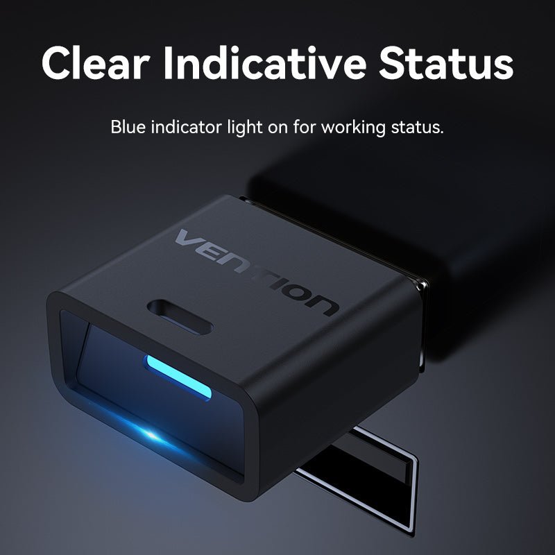 Vention USB Bluetooth 5.3 Adapter Black Mini Type