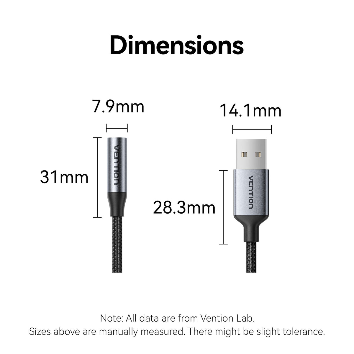 Vention 1-Port USB External Sound Card 0.25M Gray (OMTP-CTIA)