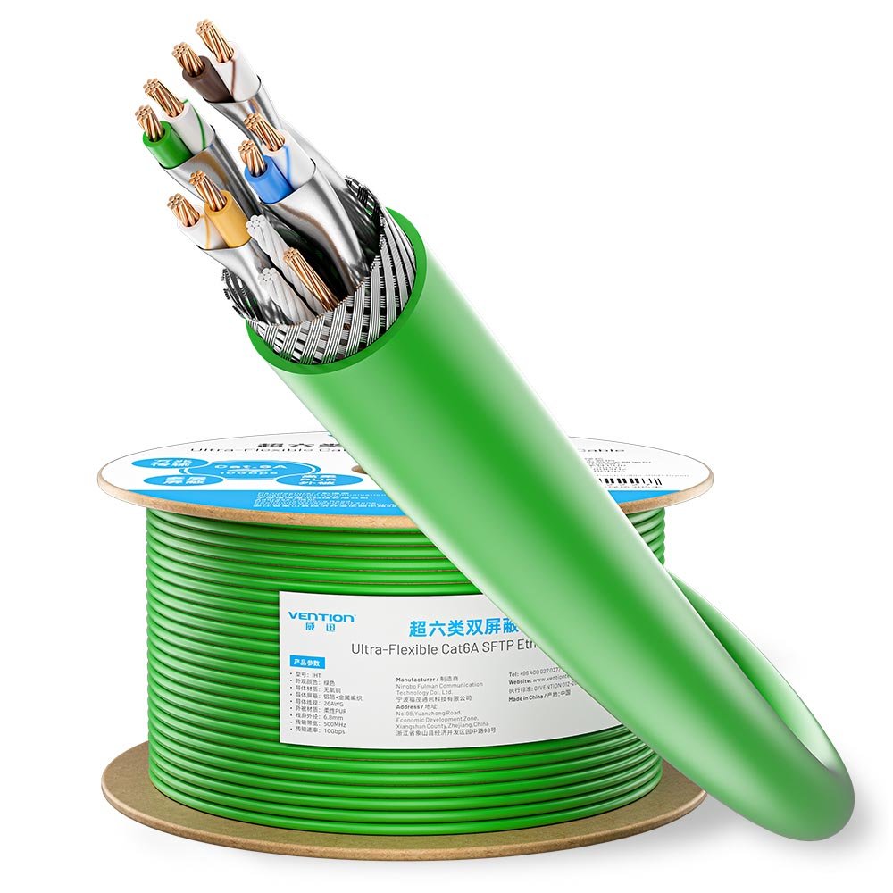 Vention Ultra-Flexible Cat6A SFTP Ethernet Patch Cable