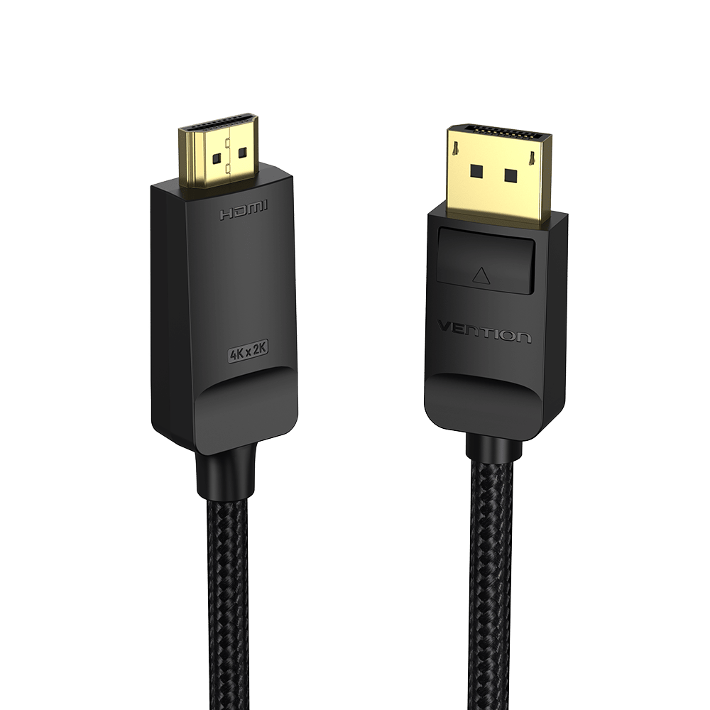 Vention cotton Braided 4K DP Male to HDMI-A Male HD Cable