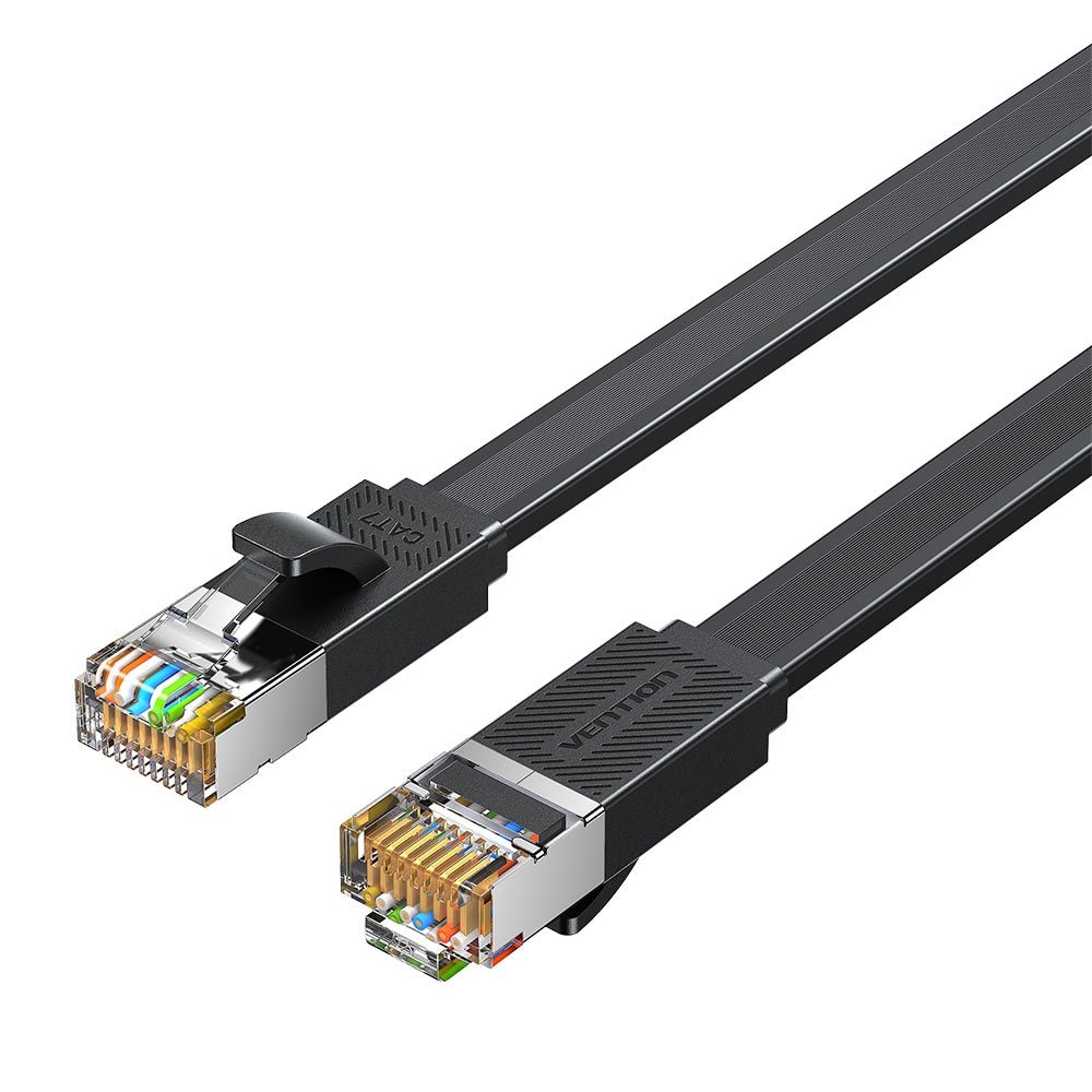 Vention Flat Cat.7 Ethernet Patch Cable Black