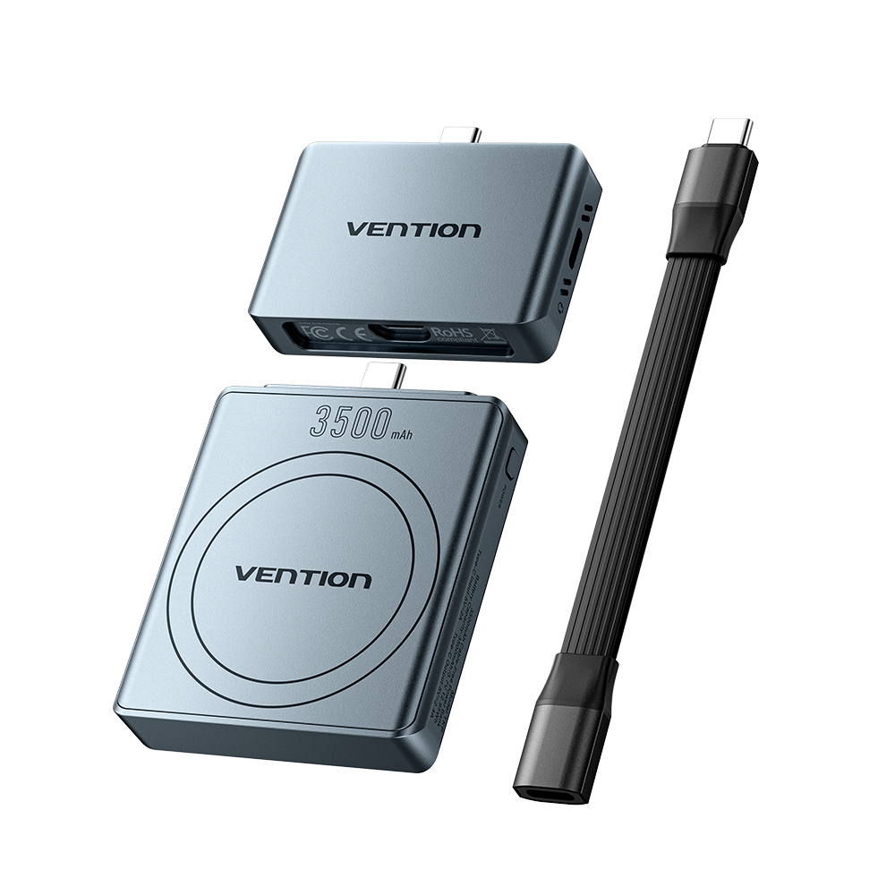 Vention Cable-Free M.2 NVMe SSD Enclosure+ 3500mAh Power Bank