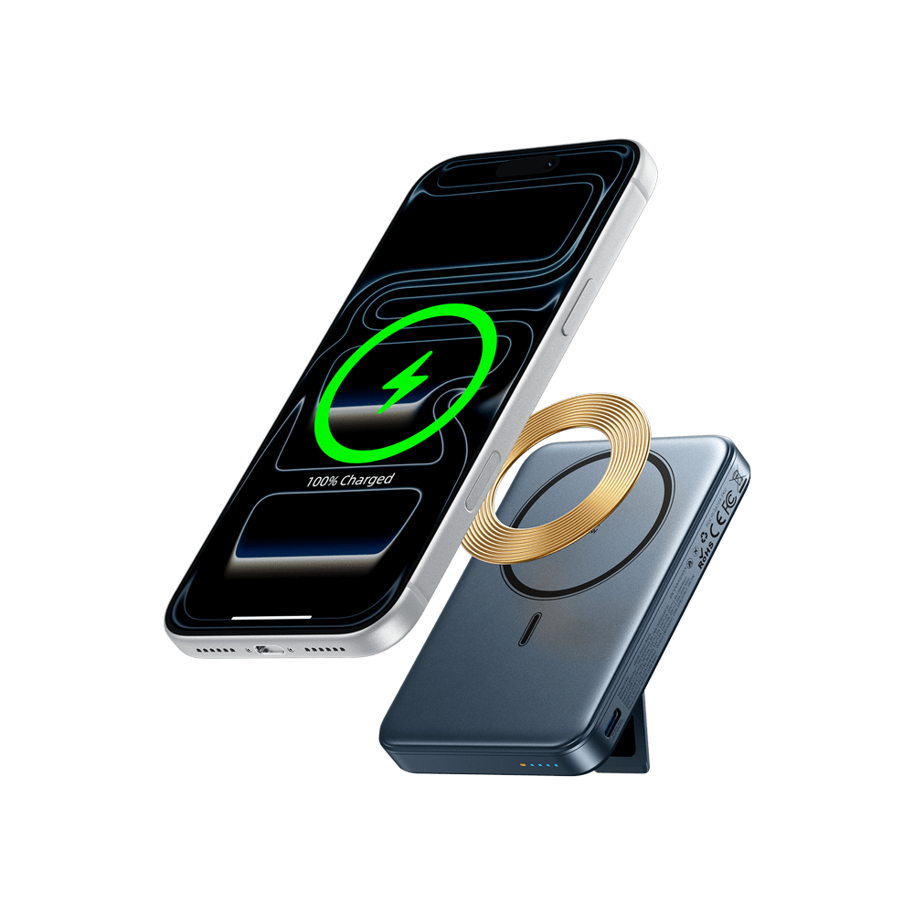 Vention Qi2.2 10000mAh Magnetic Wireless Power Bank (USB-C + USB-C/Wireless) 45W Gray