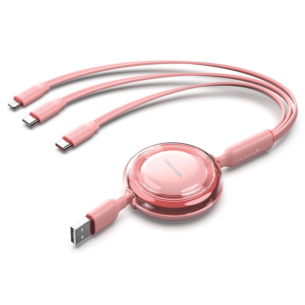 Vention 3-in-1 USB 2.0 Retractable Charging Cable