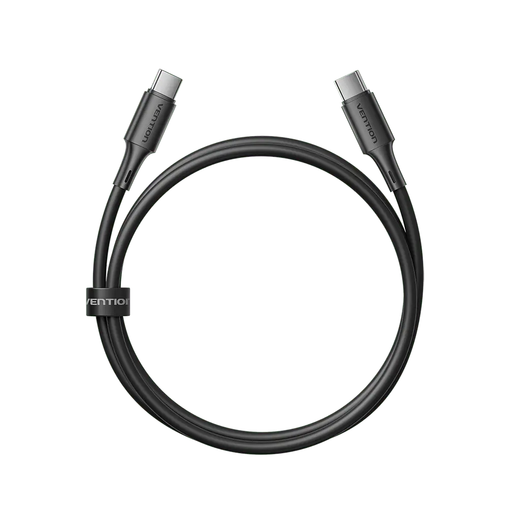 Vention USB 2.0 Type-C Male to Type-C Male 3A Cable Black PVC Type