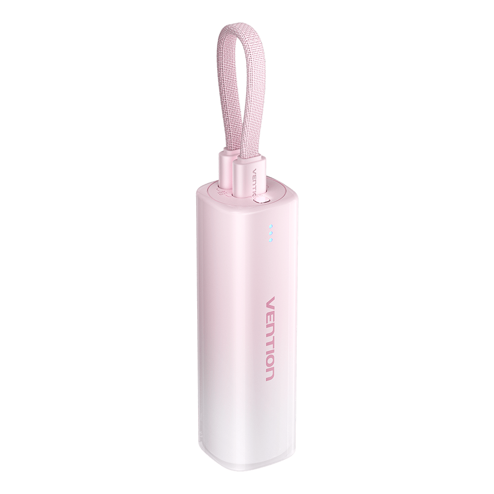 Vention 5000mAh Power Bank Compact with Built-in Cable——On Promotion