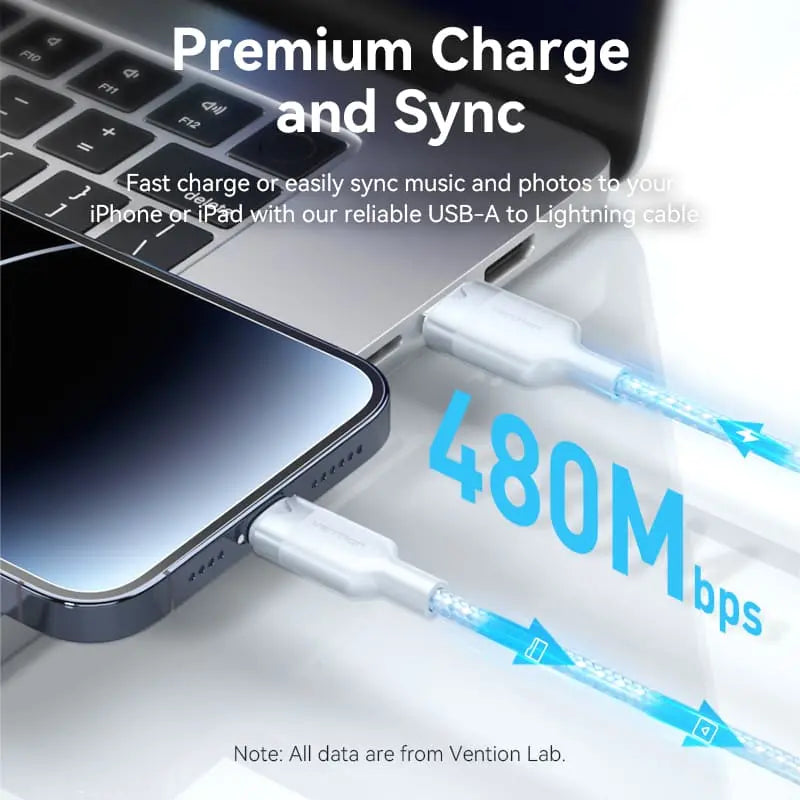 Vention USB 2.0 Type-A Male to Lightning Male 2.4A Cable Aluminum Alloy Type