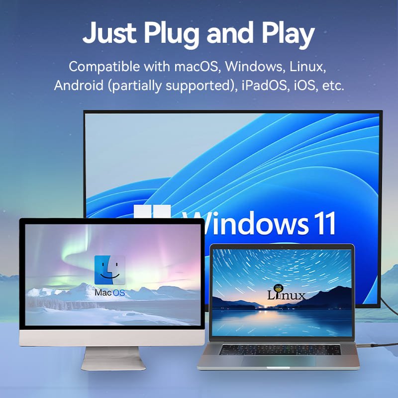 Vention 8K Bi-Directional USB-C to DisplayPort Cable
