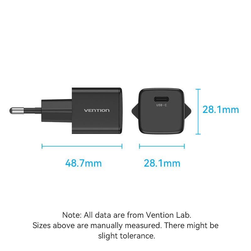 Venion 1-Port USB-C Wall Charger 20W EU-Plug