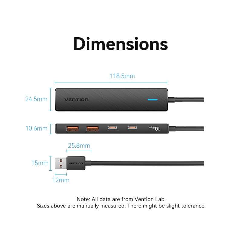 Vention 5-in-1 USB 3.2 Gen 2 Hub