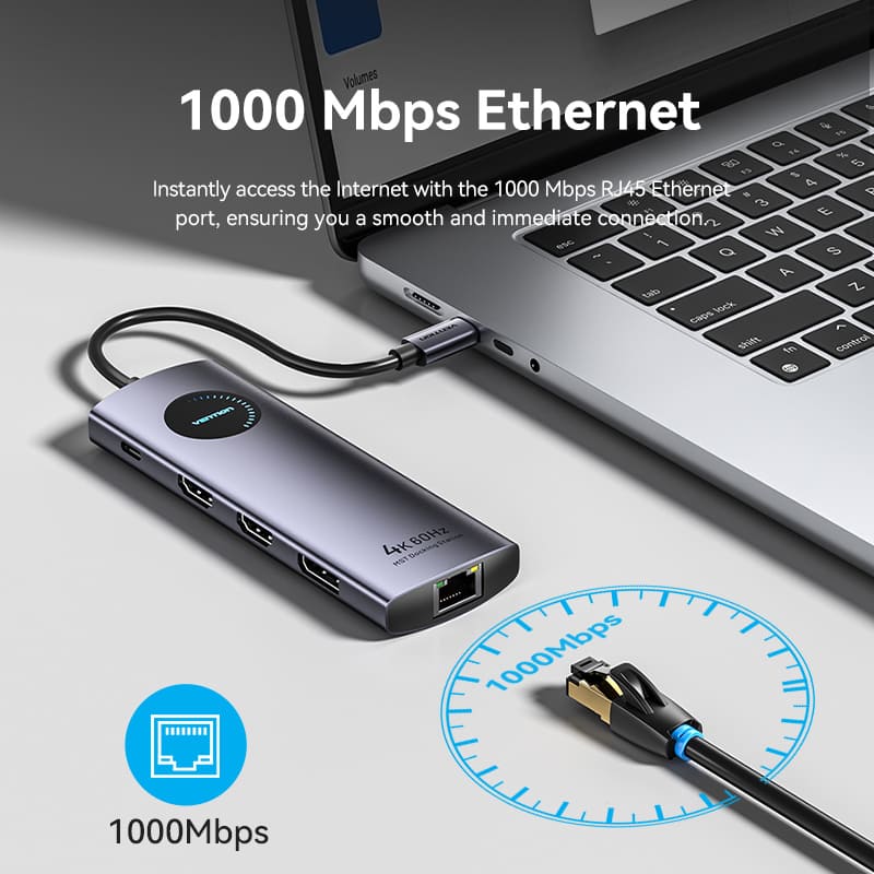 Vention 10-in-1 USB-C MST Docking Station
