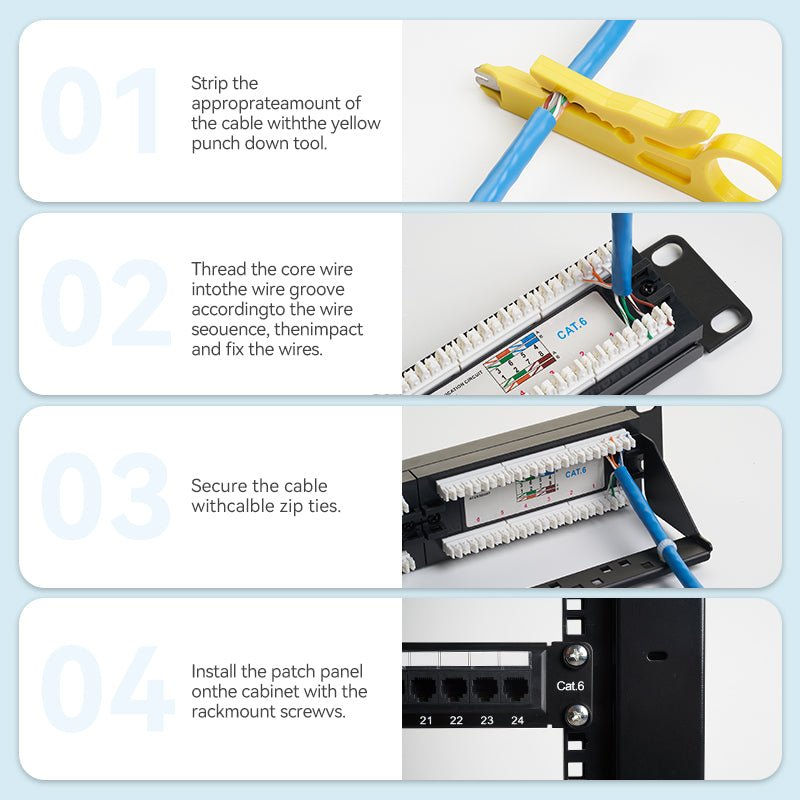 Vention 24-port Cat6 Unshielded Patch Panel
