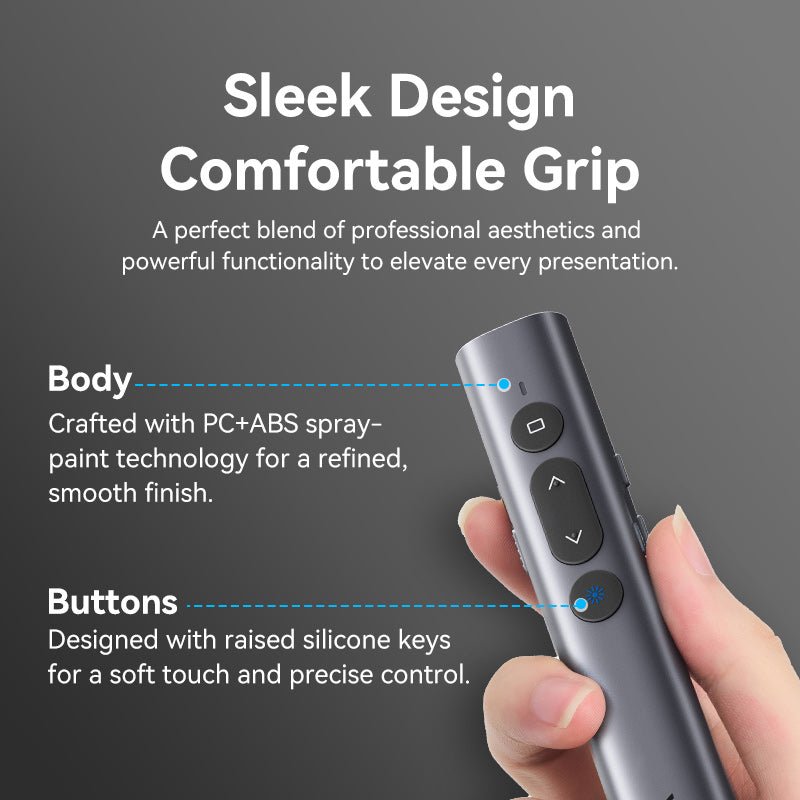Vention Wireless PowerPoint Presentation Clicker with Green Laser Pointer