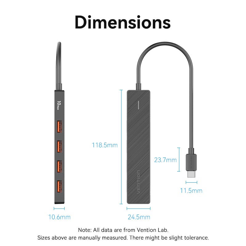 Vention 5-in-1 USB 3.2 Gen 2 Hub