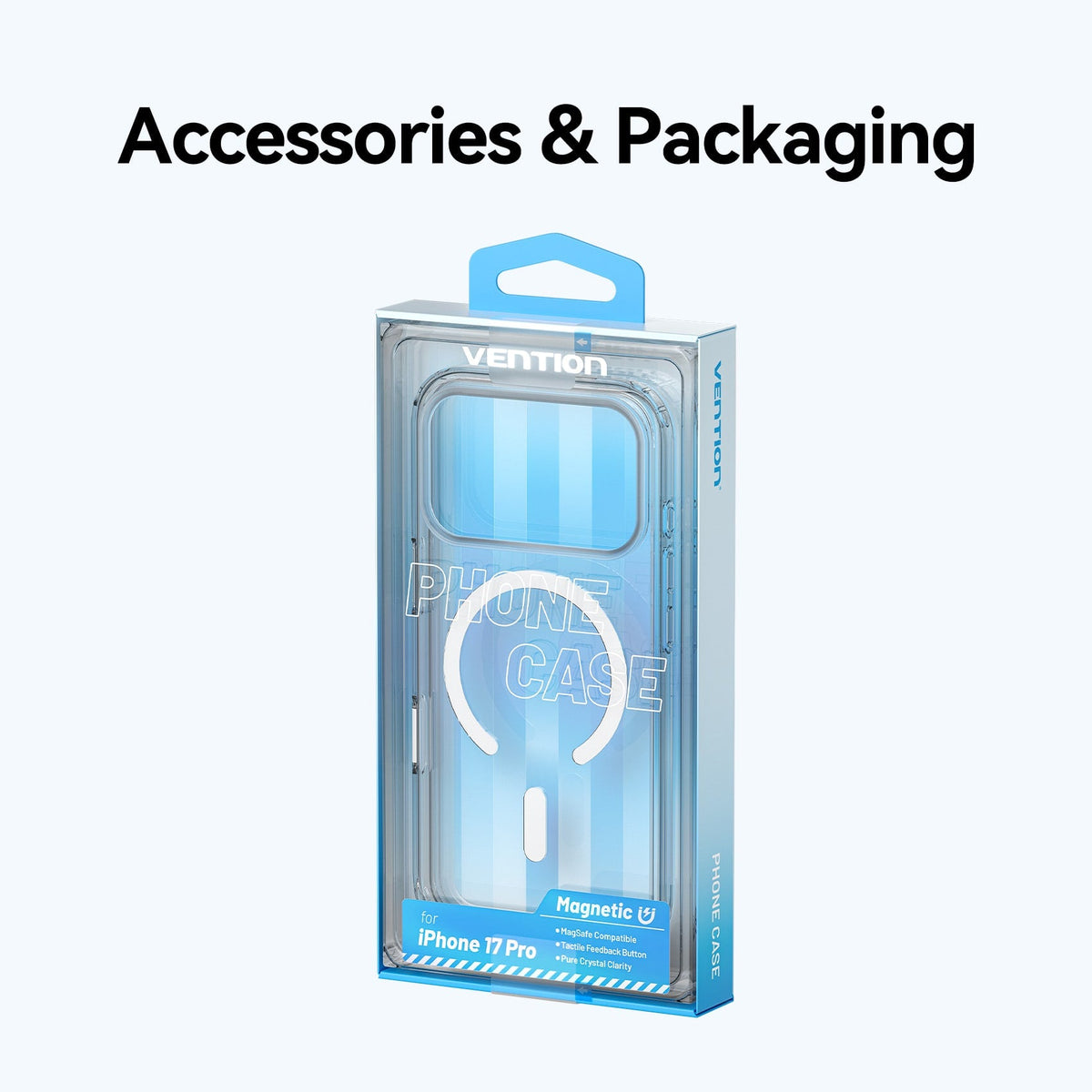 Vention Concise Impact Case for iPhone 17 with MagSafe Transparent