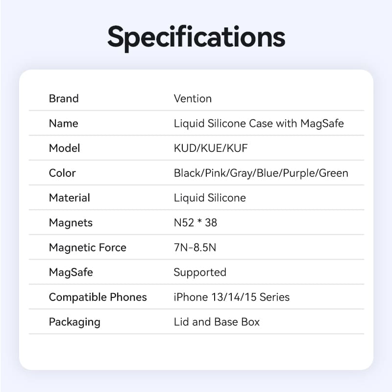 Vention Liquid Silicone Case for iPhone 13 with MagSafe
