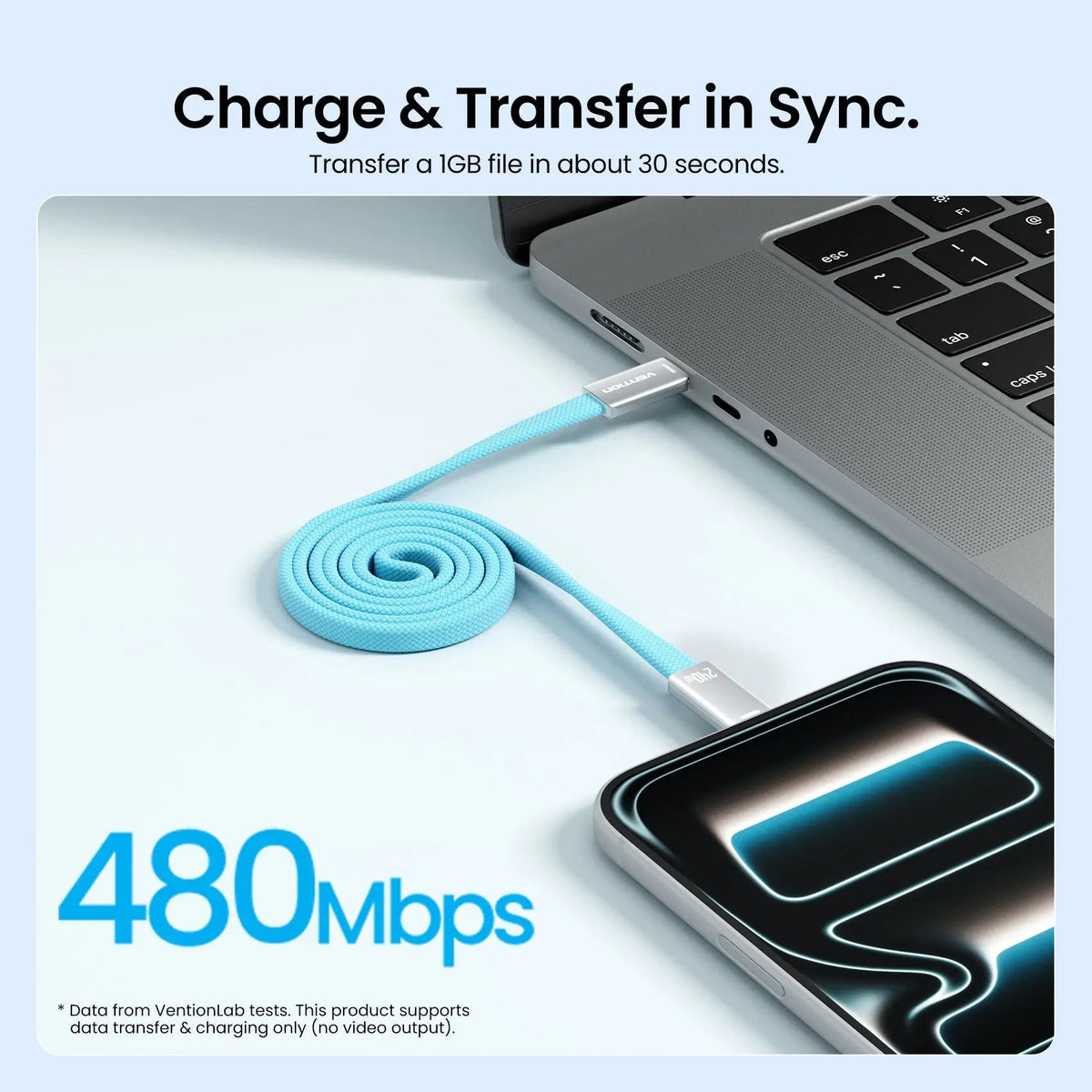 240W USB-C Slim Magnetic Fast Charging Cable