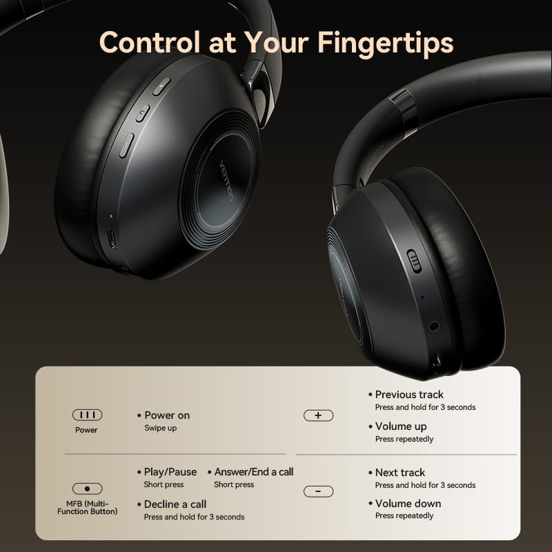 Vention Wireless On-Ear Headphones SoundMate