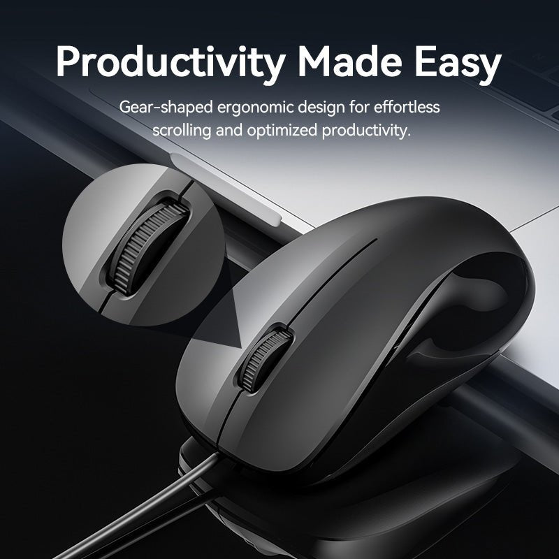Vention USB Wired Full-Sized Silent Keyboard and Mouse Combo Black Slim Type - Spanish Layout