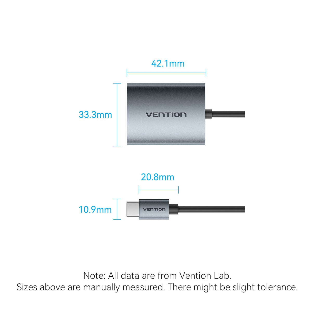 Vention 2-in-1 SD 4.0 Card Reader (SD + TF)