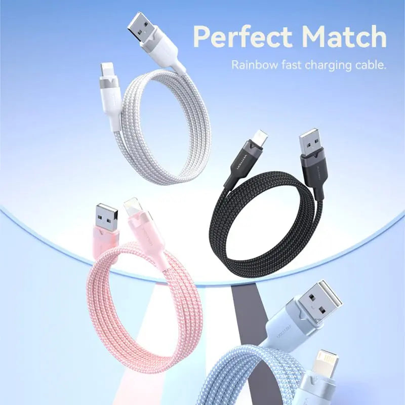 Vention USB 2.0 Type-A Male to Lightning Male 2.4A Cable Aluminum Alloy Type