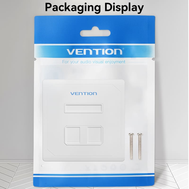 Vention 2-Port Keystone Jack Wall Plate