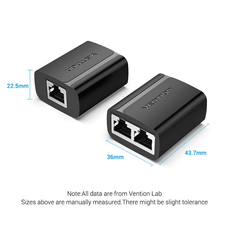 Vention RJ45 Splitter Adapter Black PVC Type