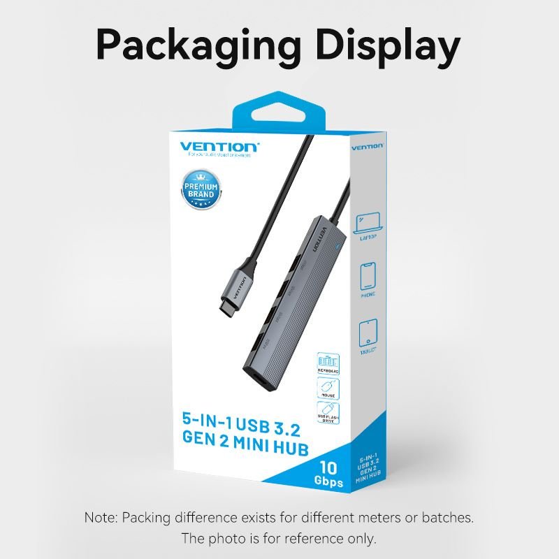 Vention 5-in-1 USB-C Mini Hub