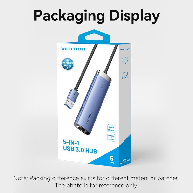 Vention 5-in-1 USB 3.0 Hub