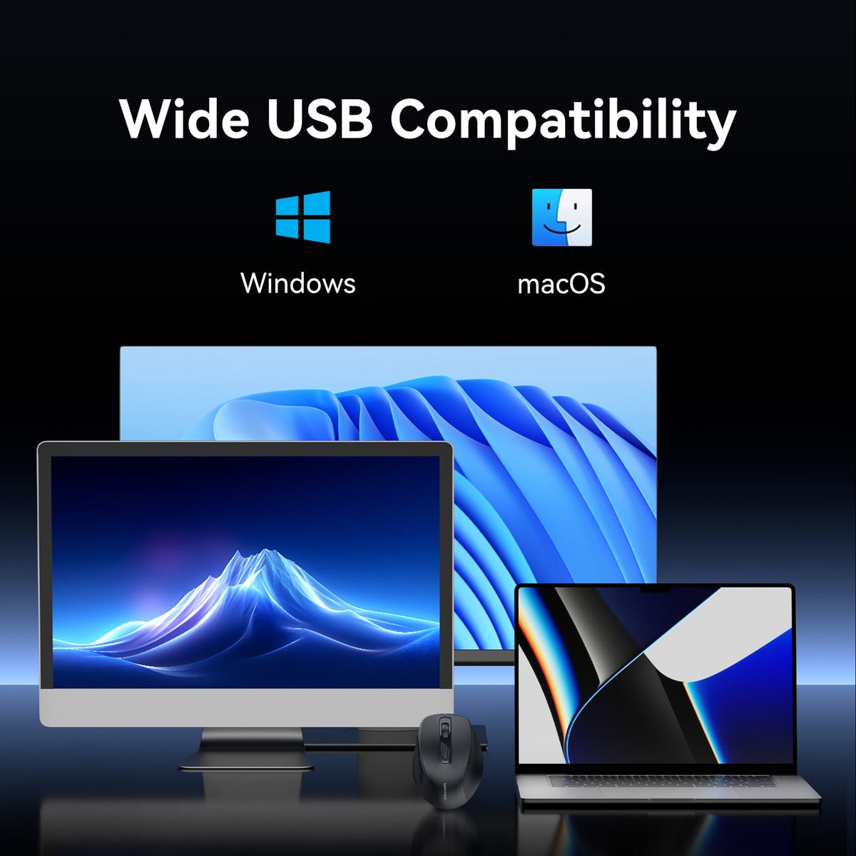 Vention 2.4G Wireless Ergonomic Mouse