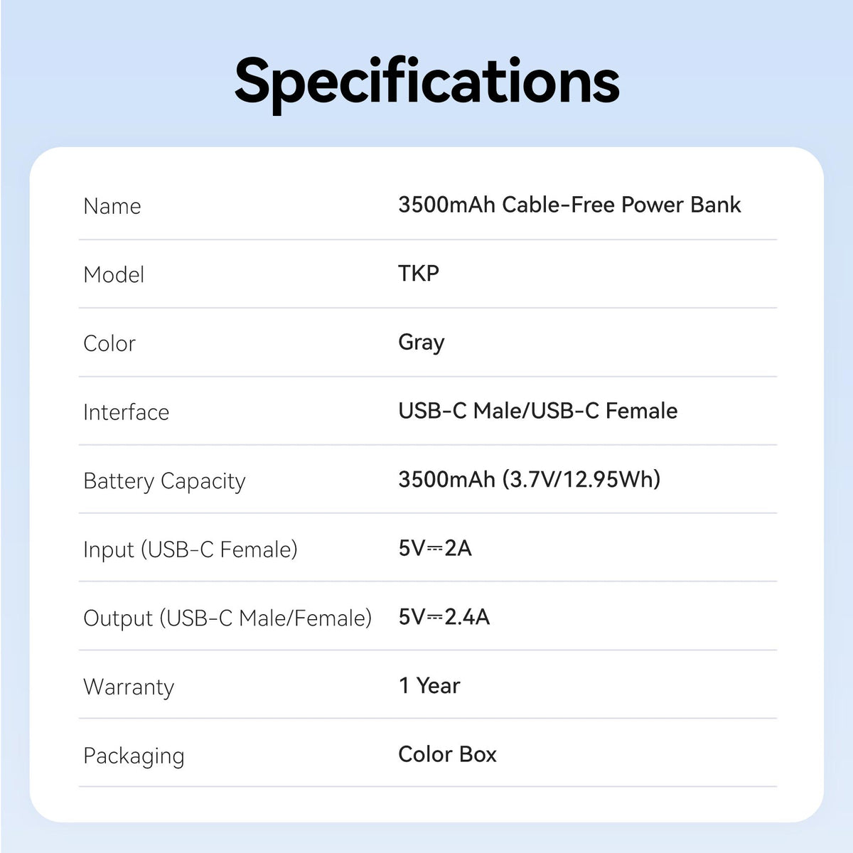 Vention Cable-Free M.2 NVMe SSD Enclosure+ 3500mAh Power Bank
